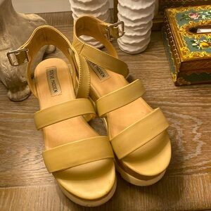 Steve Madden nude ankle strap platform